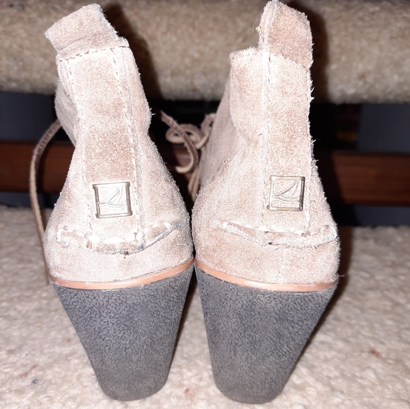 Womens Sperry Tie Wedge Ankle Bootie 6.5 - Picture 3 of 4
